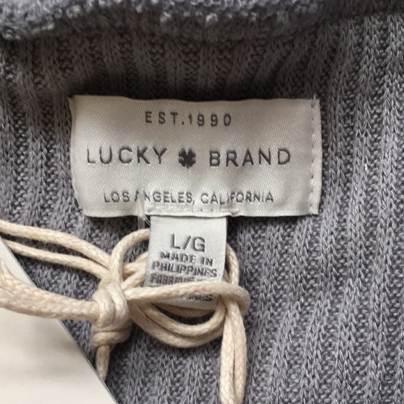 Lucky Brand Grey long sleeve NWT Sz L - Picture 10 of 11